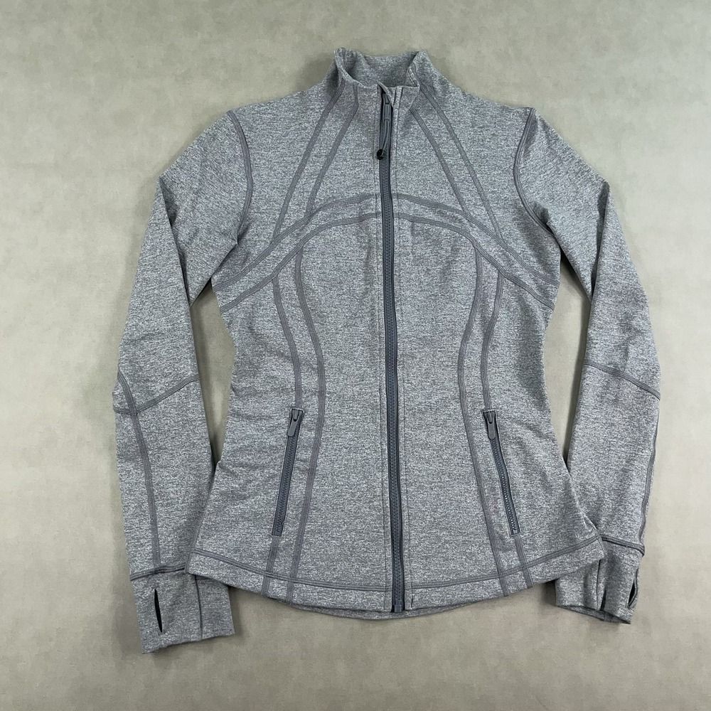 Lululemon Women's Define Jacket Heathered Gray Full Zip Athletic Size 6